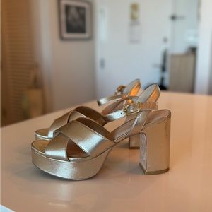 Stuart weitzman heels - metallic size 9